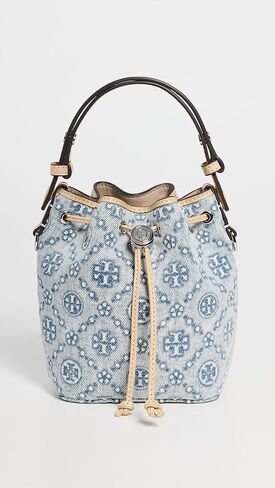 Tory Burch Women's T Monogram Denim Mini Bucket Bag in Saudi Arabia