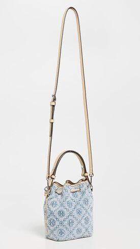 Tory Burch Women's T Monogram Denim Mini Bucket Bag in Saudi Arabia