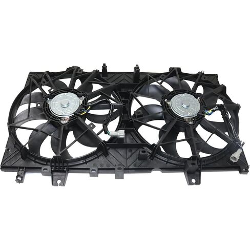 مجموعة مروحة تبريد الرادياتير البديلة تناسب Nissan Rogue 2014-2016 2.5L I4 Dual Fan in Saudi Arabia