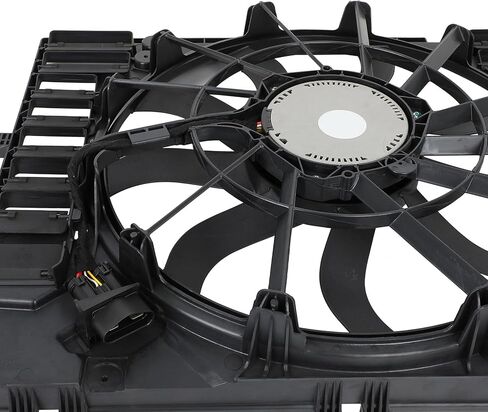 Radiator Cooling Fan Assembly Compatible with 2012-2017 for Volkswagen for Touareg 3.6L, Black Radiator Fan Direct Fit Replacement for Engine Cooling Fan in Saudi Arabia