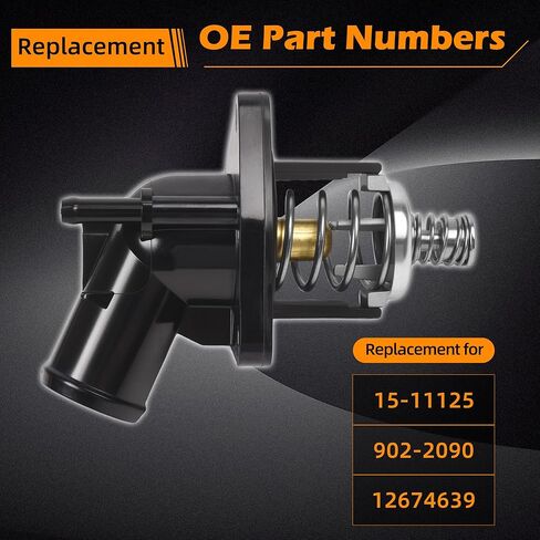 15-11125 مجموعة مبيت ترموستات تبريد المحرك متوافقة مع تشيفي سيلفرادو سوبربان تاهو كورفيت وجي إم سي سييرا يوكون وكاديلاك إسكاليد 2014-2020 لاستبدال 15-11125 902-2090 12674639 in Kuwait