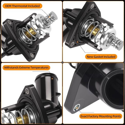 15-11125 مجموعة مبيت ترموستات تبريد المحرك متوافقة مع تشيفي سيلفرادو سوبربان تاهو كورفيت وجي إم سي سييرا يوكون وكاديلاك إسكاليد 2014-2020 لاستبدال 15-11125 902-2090 12674639 in Kuwait