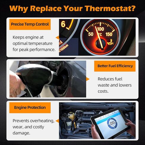 15-11125 مجموعة مبيت ترموستات تبريد المحرك متوافقة مع تشيفي سيلفرادو سوبربان تاهو كورفيت وجي إم سي سييرا يوكون وكاديلاك إسكاليد 2014-2020 لاستبدال 15-11125 902-2090 12674639 in Kuwait