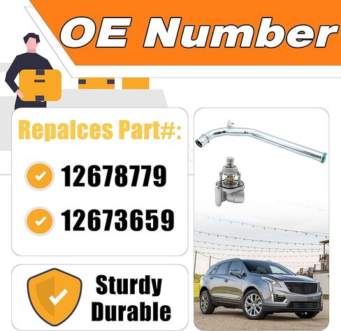 Upgrade Aluminium Engine Coolant Thermostat Housing Assembly Compatible with 2017-2023 Buick LaCrosse Regal GMC Acadia Chevy Blazer Cadillac XT5 XT6 3.6L, Replaces# 12678779, 12673659 in Saudi Arabia