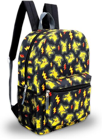 Pokemon Backpack Set for Boys - Bundle with 16" Pikachu Backpack, Water Bottle, Stickers, More | Pokemon Pikachu School Bag for Kids in Saudi Arabia