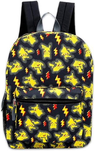 Pokemon Backpack Set for Boys - Bundle with 16" Pikachu Backpack, Water Bottle, Stickers, More | Pokemon Pikachu School Bag for Kids in Saudi Arabia