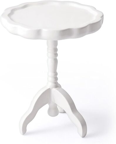 1:12 Scale Miniature End Table Wooden Round Side Table Dollhouse Furniture Accessories, Red in Saudi Arabia
