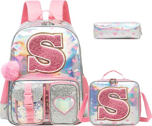 حقائب ظهر لطيفة للفتيات حقيبة ظهر مدرسية للأطفال وحقائب ظهر للمدرسة الابتدائية الابتدائية وحقائب الكتب للفتيات، باللون الوردي in Kuwait