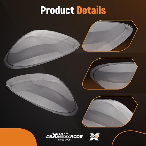 maXpeedingrods 2PCS Pair Front Headlight Lens Cover for Porsche Cayenne & Cayenne 958 2011-2014 in Saudi Arabia