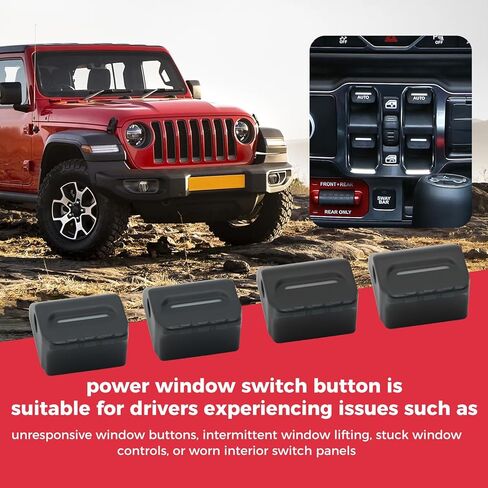 Power Window Switch Button for Jeep Wrangler 2018-2024 Gladiator 2018-2024, Power Window Master Switch Interior Control Replacement Compatible with 68290764AE 68290764AC in Kuwait