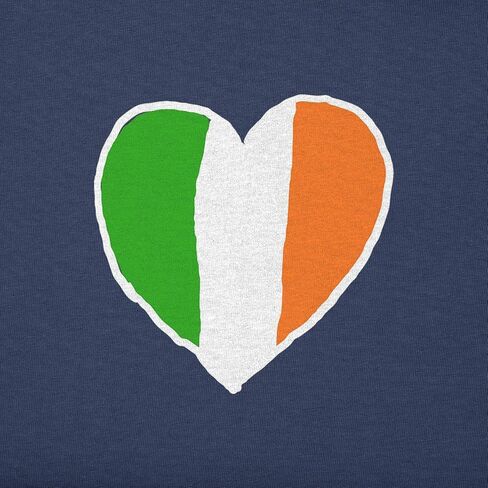 Life is Good. Women's Irish Flag Heart Short Sleeve Crusher Boxy Tee, Darkest Blue in Saudi Arabia