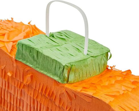 Pumpkin Pinata - 17 x 13 x 3 In, Orange Corrugated Paper, Cute Pumpkin Design - 3 Pull Strings & Easy Fill & Hang - Pinata & Party Decoration in Saudi Arabia