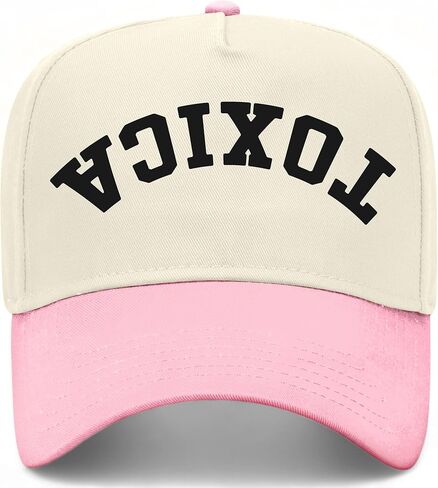 Toxica Upside Down Reversed Vintage Trucker Hat | Funny Premium Adjustable Snapback Baseball Hat for Men & Women in Saudi Arabia