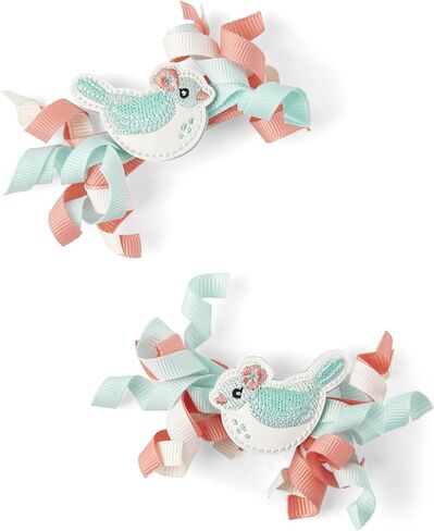 Gymboree Girls' and Toddler 3-Pack Snap Clips & Tie Hair Accessories in Saudi Arabia