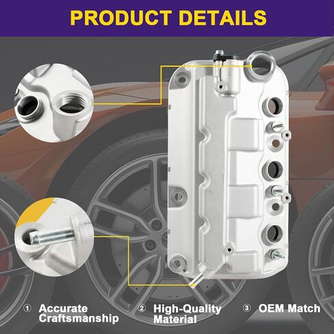 12310-R70-A00 Aluminium Front Engine Valve Cover Compatible with 2008-2012 Honda Accord 3.5L For 2010-2011 Honda Accord Crosstour 3.5L For 2012-2014 Acura TL 3.5L Replace 264-491 12310-R70-A10 in Kuwait
