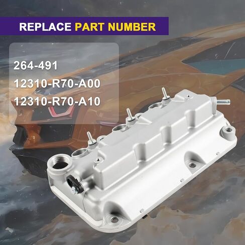 12310-R70-A00 Aluminium Front Engine Valve Cover Compatible with 2008-2012 Honda Accord 3.5L For 2010-2011 Honda Accord Crosstour 3.5L For 2012-2014 Acura TL 3.5L Replace 264-491 12310-R70-A10 in Kuwait