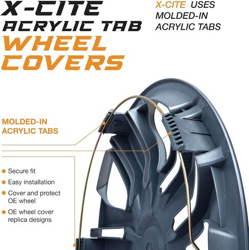 غطاء عجلة سيارة فضي عالمي مقاس 16 بوصة/مجموعة Hubcap | أداة بديلة | مجموعة من 4 | مناسب عالمي لحواف المخزون الأساسية مقاس 16 بوصة in Kuwait