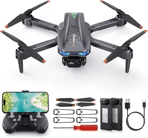 طائرة بدون طيار مع كاميرا - طائرة بدون طيار T6 1080P HD RC، طائرة بدون طيار Fpv للبالغين، مع فيديو مباشر واي فاي، تثبيت الارتفاع، وضع مقطوعة الرأس، مستشعر الجاذبية، مفتاح واحد للإقلاع للأطفال أو المبتدئين in Kuwait