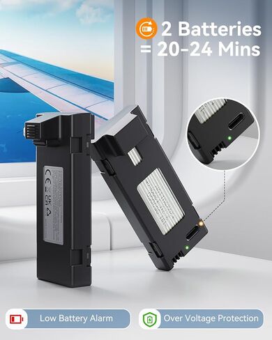 طائرة بدون طيار مع كاميرا - طائرة بدون طيار T6 1080P HD RC، طائرة بدون طيار Fpv للبالغين، مع فيديو مباشر واي فاي، تثبيت الارتفاع، وضع مقطوعة الرأس، مستشعر الجاذبية، مفتاح واحد للإقلاع للأطفال أو المبتدئين in Kuwait