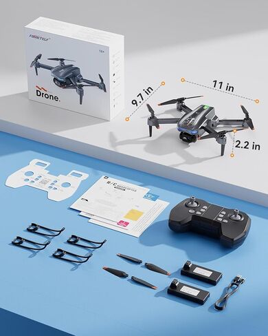 طائرة بدون طيار مع كاميرا - طائرة بدون طيار T6 1080P HD RC، طائرة بدون طيار Fpv للبالغين، مع فيديو مباشر واي فاي، تثبيت الارتفاع، وضع مقطوعة الرأس، مستشعر الجاذبية، مفتاح واحد للإقلاع للأطفال أو المبتدئين in Kuwait