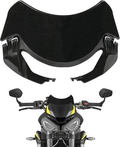 Motorcycle Windshield Windscreen Wind Deflector Fit for Triumph Street Triple 765 RS 765 R RS 765 2020-2022 Front Fly Screen Black in Kuwait