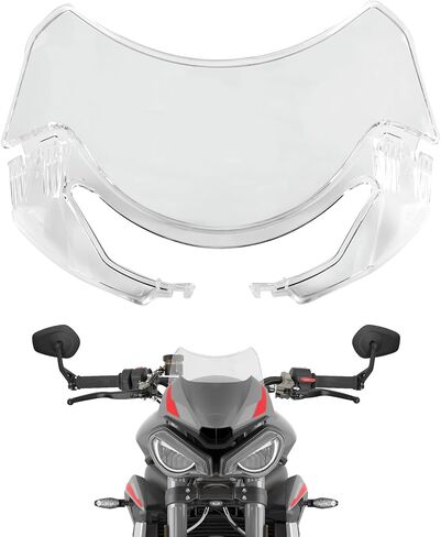 Motorcycle Windshield Windscreen Wind Deflector Fit for Triumph Street Triple 765 RS 765 R RS 765 2020-2022 Front Fly Screen Black in Saudi Arabia