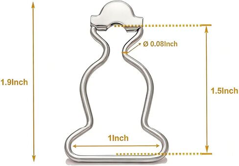 Amanaote 1" Inside Bottom Size Silvery Dungaree Fastener Overall Clip Suspender Buckle Pack of 20 in Kuwait