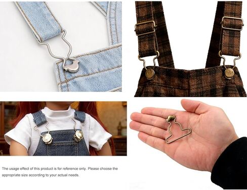 Amanaote 1" Inside Bottom Size Silvery Dungaree Fastener Overall Clip Suspender Buckle Pack of 20 in Kuwait