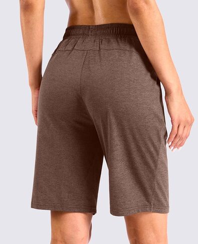 Viodia 9"/11" Comfy Bermuda Shorts for Women Sweat Knit Long Shorts Knee Length Jersey Shorts for Lounge Casual in Kuwait