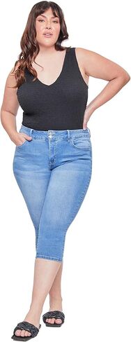 Royalty For Me Women's Women´s Plus High-Rise 2 Button Capri in Saudi Arabia