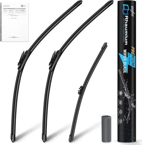 Pack of 3 Wiper Blades 28"+28"+11"; Lab Tested 500K Endurance & High/Low Temp; Optimized Pressure; Specific for Ford Escape 2013-2019 in Saudi Arabia