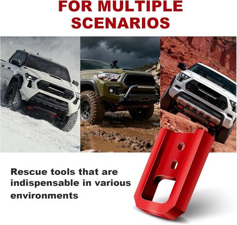 Front Tow Hook for Tacoma, 2 Pack Red T6061 Aluminum Recovery Hooks, Bolt-On Fit for Tacoma 2024–2026, 4Runner 2025–2026, Land Cruiser 250 2024–2025 in Saudi Arabia
