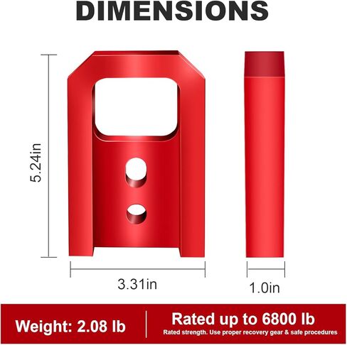 Front Tow Hook for Tacoma, 2 Pack Red T6061 Aluminum Recovery Hooks, Bolt-On Fit for Tacoma 2024–2026, 4Runner 2025–2026, Land Cruiser 250 2024–2025 in Saudi Arabia