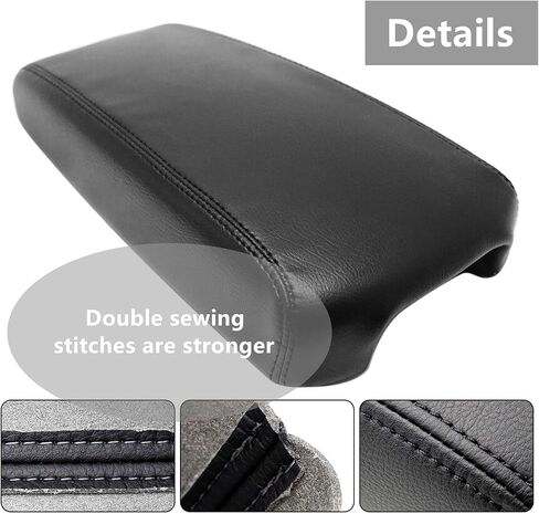 GXARTS Car Center Console Armrest Lid Replacement Leather Armrest Pad Cover Black Compatible with Nissan Altima 2013 2014 2015 2016 2017 2018 (Leather Part Only) in Saudi Arabia