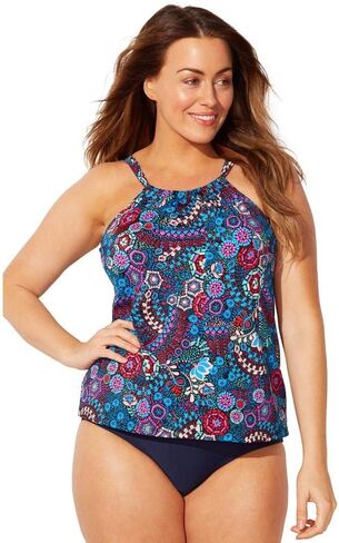 Swimsuits For All High Neck Tankini Set in Saudi Arabia