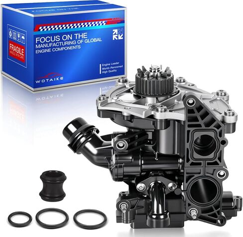 مضخة مياه ألومنيوم 06L121111H متوافقة مع VW GOLF Passat Tiguan SportWagen 1.8T 2.0T A3/A4/A5/A6/A7/Q3/Q5 06L121111J 06L121600F مجموعة مبيت منظم الحرارة، OE#06L121012A in Kuwait