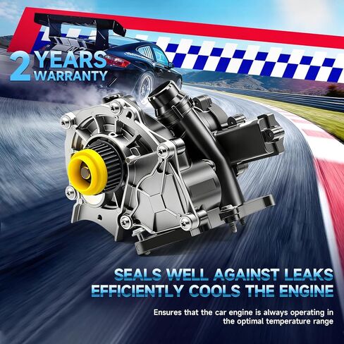 مضخة مياه ألومنيوم 06L121111H متوافقة مع VW GOLF Passat Tiguan SportWagen 1.8T 2.0T A3/A4/A5/A6/A7/Q3/Q5 06L121111J 06L121600F مجموعة مبيت منظم الحرارة، OE#06L121012A in Kuwait