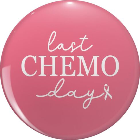 Women Last Chemo Day Cancer Fight Breast Cancer k October Gift for a Cancer Fighter Metal Lapel Hat Pin Te Tack Pinback 0.75" in Saudi Arabia