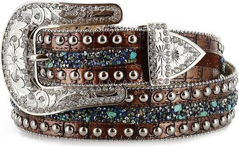Angel Ranch 1 1/2" Brown Ladies' Fashion Belt in Kuwait
