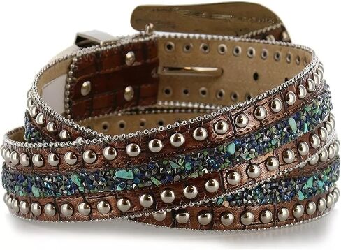 Angel Ranch 1 1/2" Brown Ladies' Fashion Belt in Kuwait