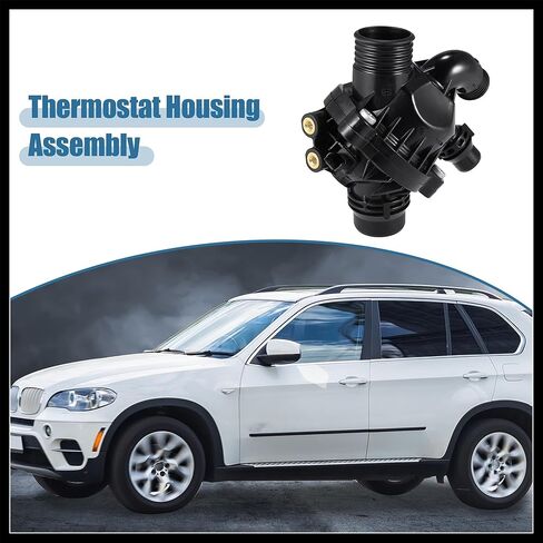 Thermostat Housing Assembly 11537601158 Engine Coolant Thermostat Housing Assembly for BMW X1 X5 X6 135i 335i 2011 2012 2013 Durable Material in Saudi Arabia