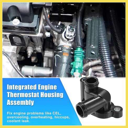 Car Engine Coolant Thermostat Housing Assembly 059121506H for Audi A6 3.0L TDI V6 DIESEL A/T Quattro TDI Premium Plus Sedan 2014-2016 Benefit in Kuwait