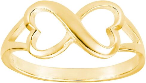 CloseoutWarehouse 925 Sterling Silver Heart Infinity Ring (Sizes 3-13) in Saudi Arabia