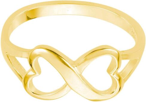 CloseoutWarehouse 925 Sterling Silver Heart Infinity Ring (Sizes 3-13) in Saudi Arabia