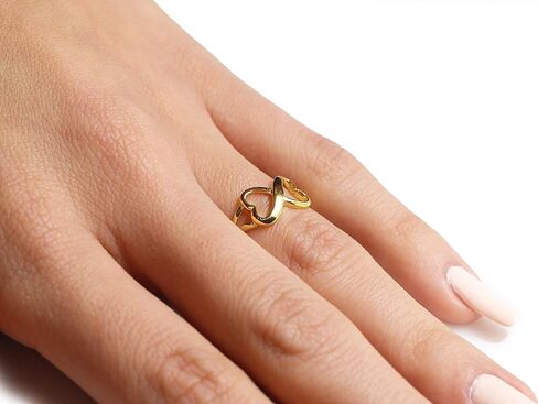 CloseoutWarehouse 925 Sterling Silver Heart Infinity Ring (Sizes 3-13) in Saudi Arabia