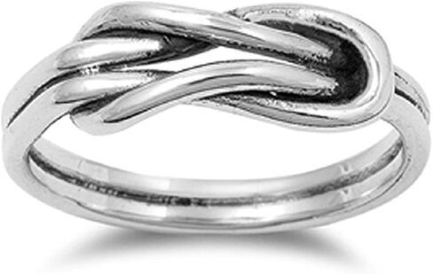 CloseoutWarehouse 925 Sterling Silver Infinity Promise Knot Ring (Comes in Colors) in Saudi Arabia