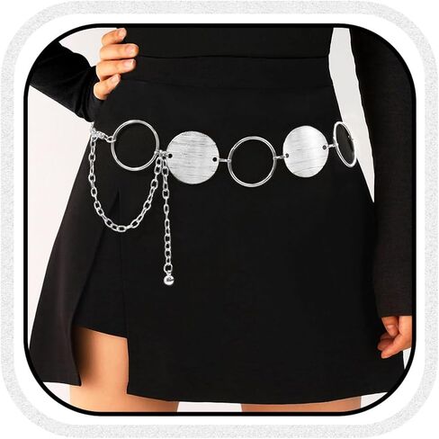 Chunky Chain Belts Gold Metal Link Belt Fashion Waist Belt Accessories for Women in Saudi Arabia