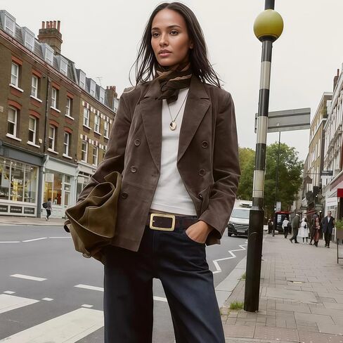 أحزمة واسعة من HOTWILL للنساء فساتين جينز وحزام خصر للسيدات من الجلد الصناعي مع إبزيم ذهبي عتيق in Kuwait