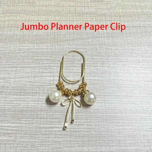 Jumbo Planner Paper Clip, Bow Paperclip Bookmark, Cute Paper Clips, Page Holder, Planner Accessory in Saudi Arabia