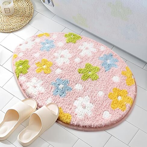 Easter Bathroom Rug 20x30 Inch, Spring Soft and Absorbent Tufted Egg Bath Rug Non Slip Washable, Cute Easter Rug Decor Holiday Decorations in Kuwait